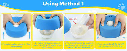Anti-Choking Slow Feeder Dog Bowl Non-Slip 3/4 Cup - Lick Toy for Liquid Treats Bone Broth Yogurt