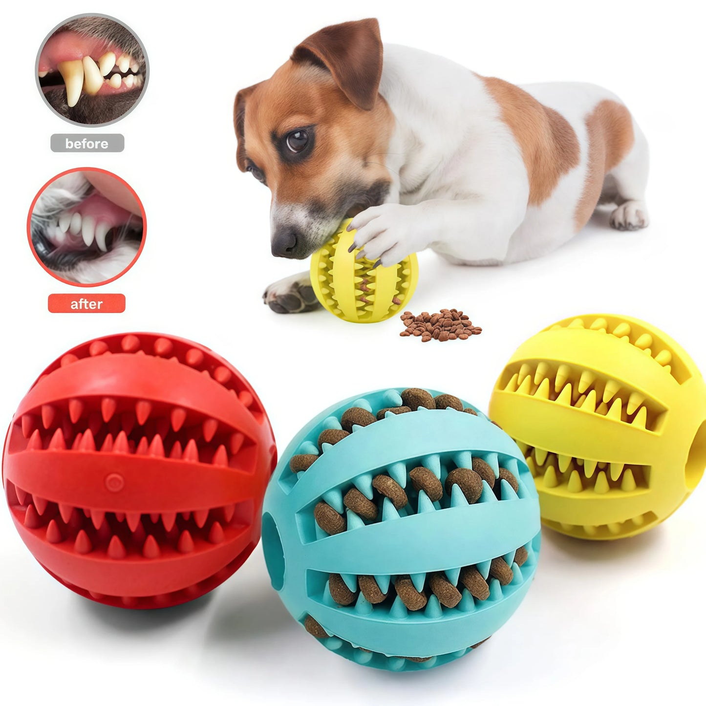 Interactive Treat Dispensing Dog Ball