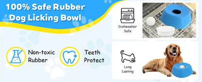 Anti-Choking Slow Feeder Dog Bowl Non-Slip 3/4 Cup - Lick Toy for Liquid Treats Bone Broth Yogurt