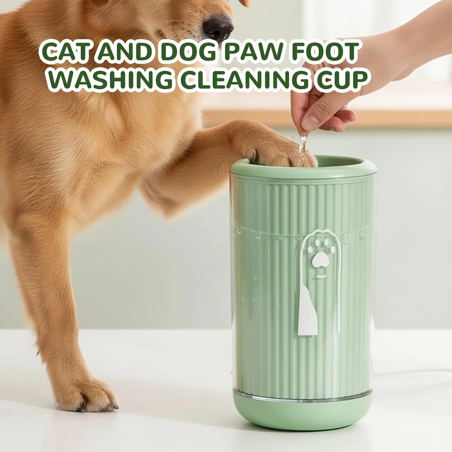 Portable Pet Paw Cleaner Cup Soft Silicone Bristles Dog Cat Feet Washer No Wipe Paw Cleaning Tool for Small Medium Pets 1PC