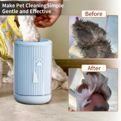 Portable Pet Paw Cleaner Cup Soft Silicone Bristles Dog Cat Feet Washer No Wipe Paw Cleaning Tool for Small Medium Pets 1PC